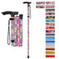 5-Level Adjustable Height Walking Stick Folding Cane