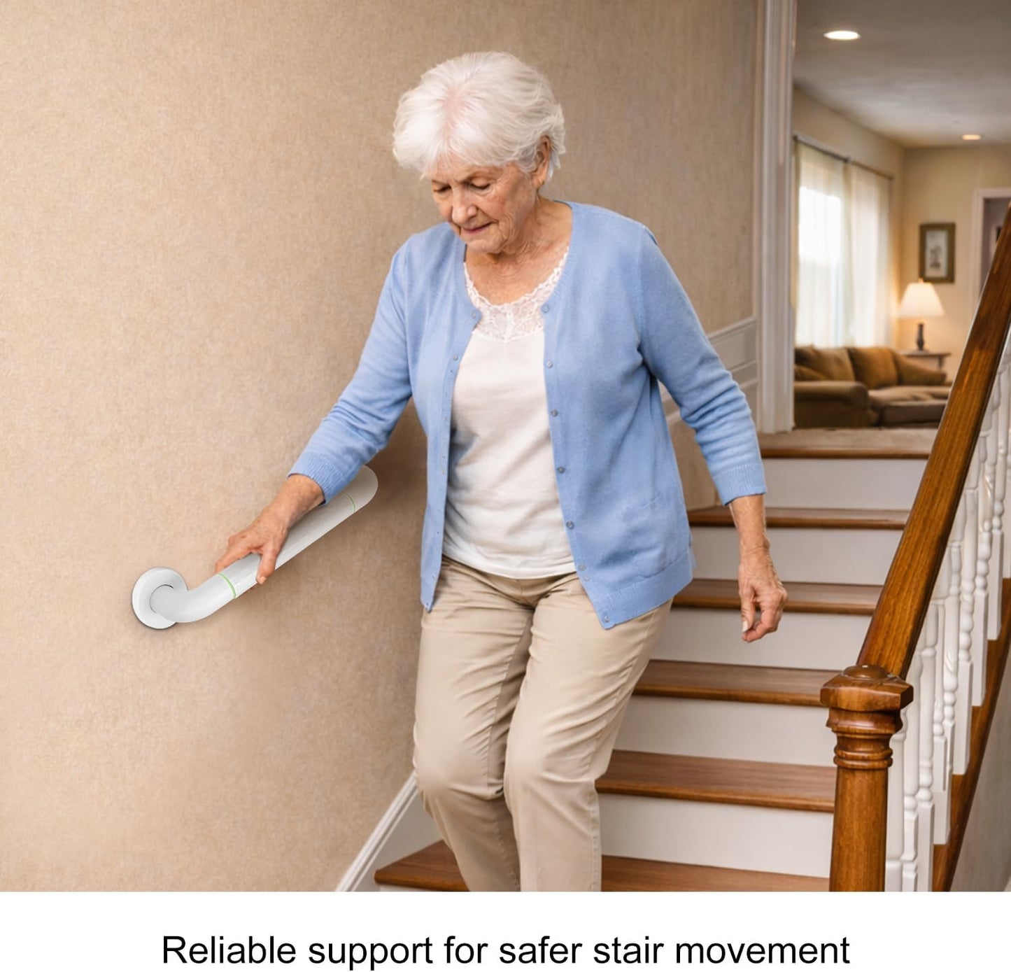 Non-Slip 304 Stainless Steel Bathroom Grab Bar Rail