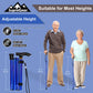 5-Level Adjustable Height Walking Stick Folding Cane