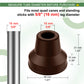Quad Cane Tips 4 Pack Rubber Replacement Tips for 1/2 & 5/8 Inch Legs