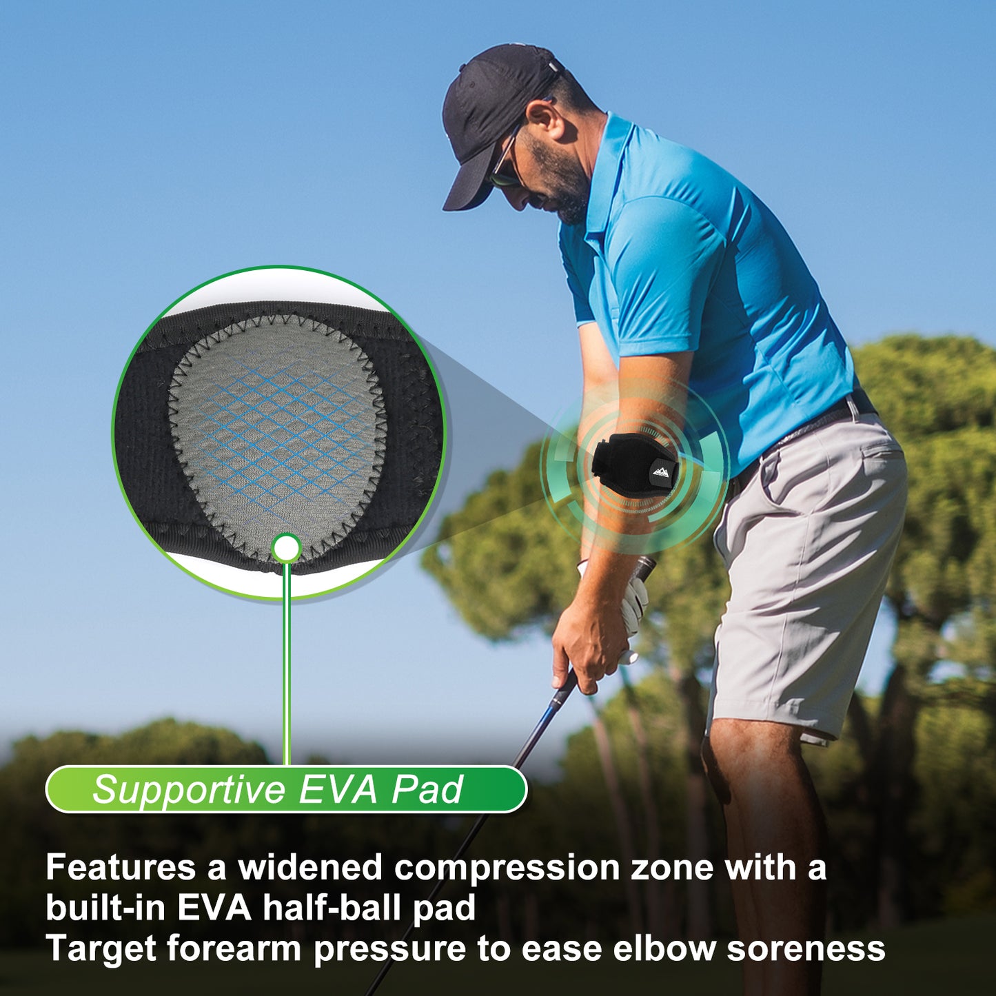 Elbow Brace – Adjustable Forearm Support with Compression Pad (1 Pack)