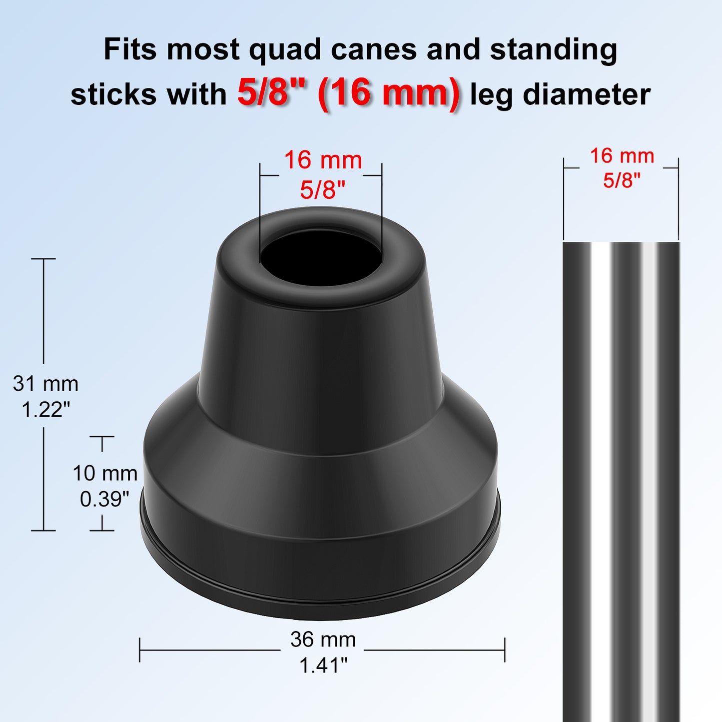 8pcs Quad Cane Tip