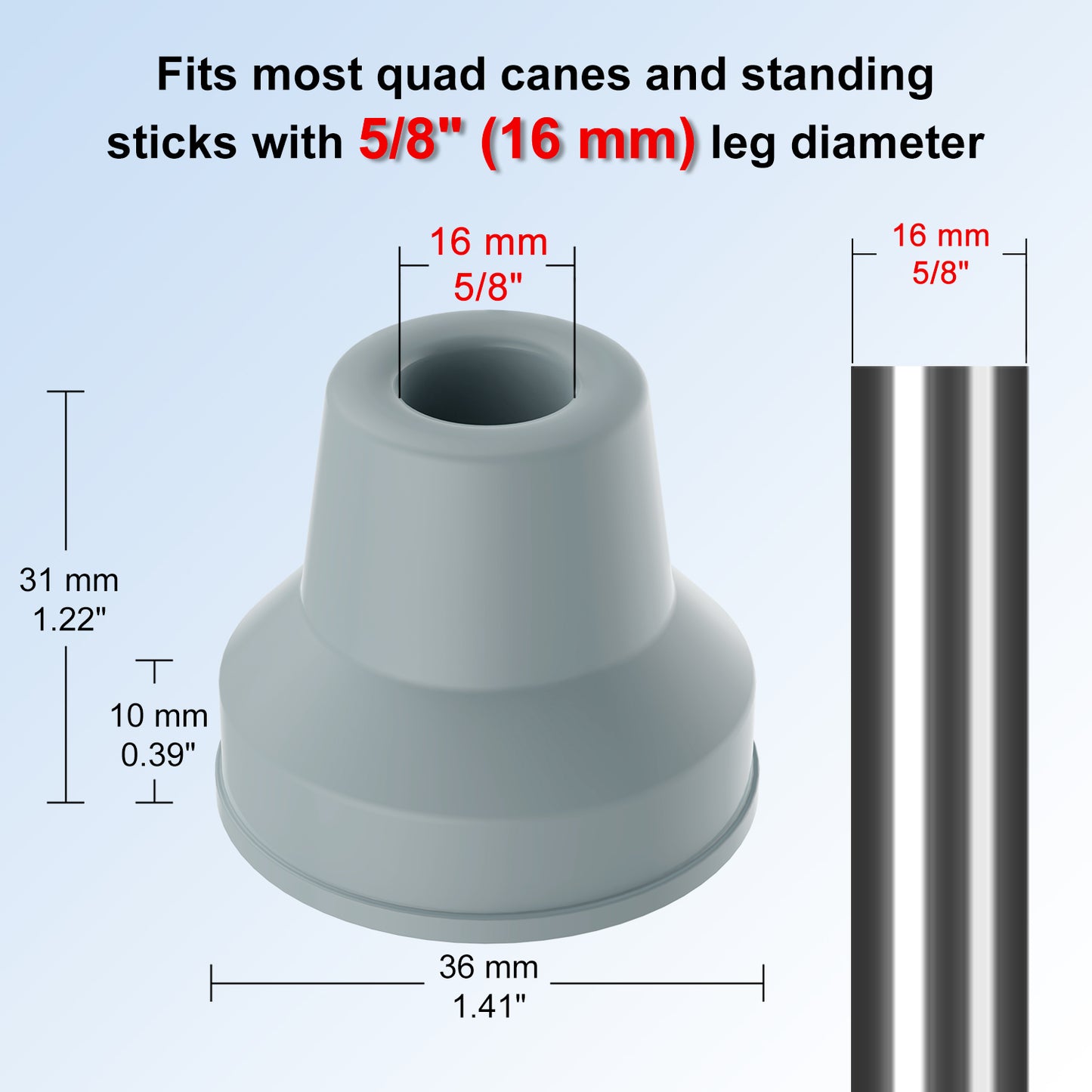 8pcs Quad Cane Tip