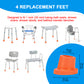 1 Inch Shower Chair Feet, Non-Slip Suction Tips, 4PCS