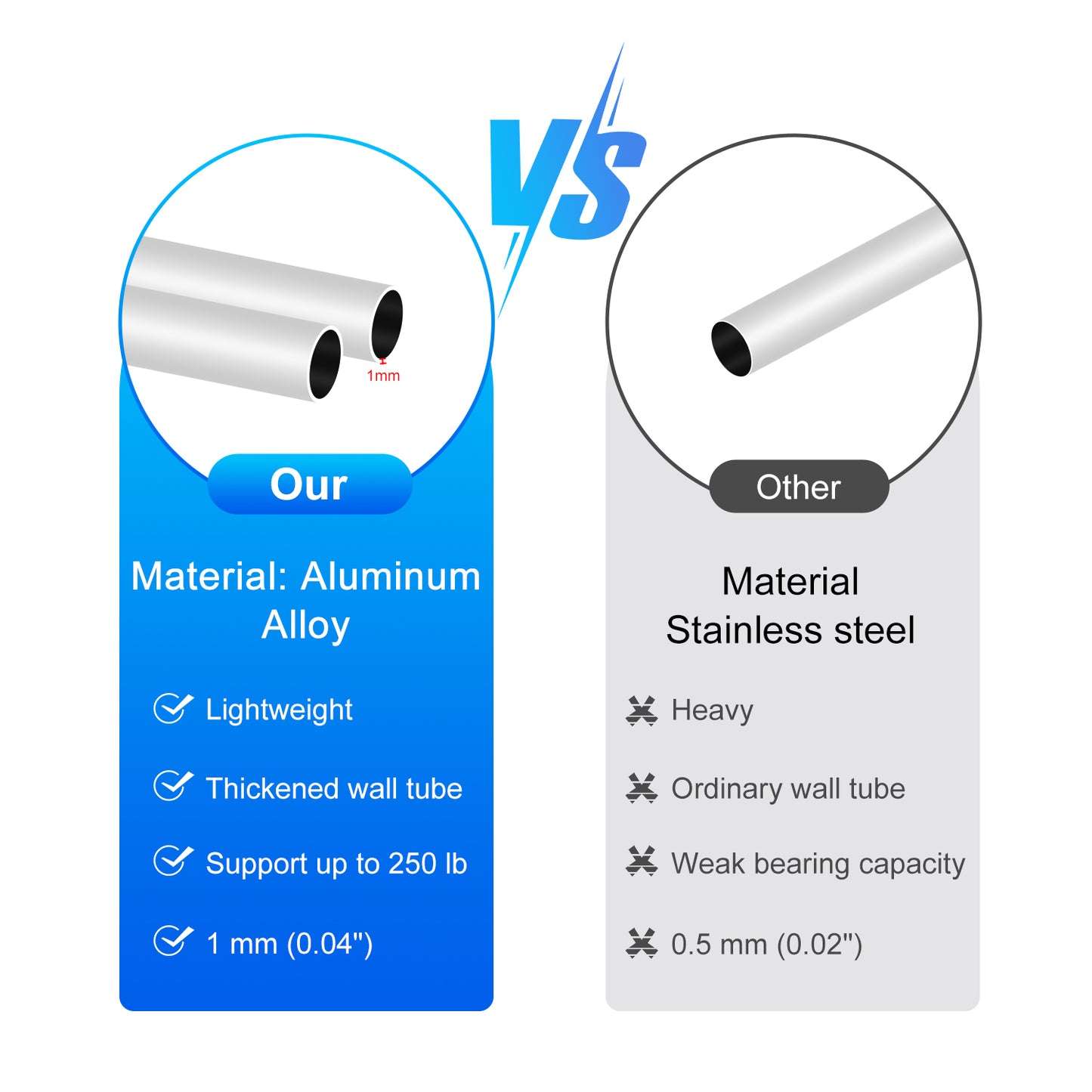 Collapsible Aluminum Folding Cane with T-Handle