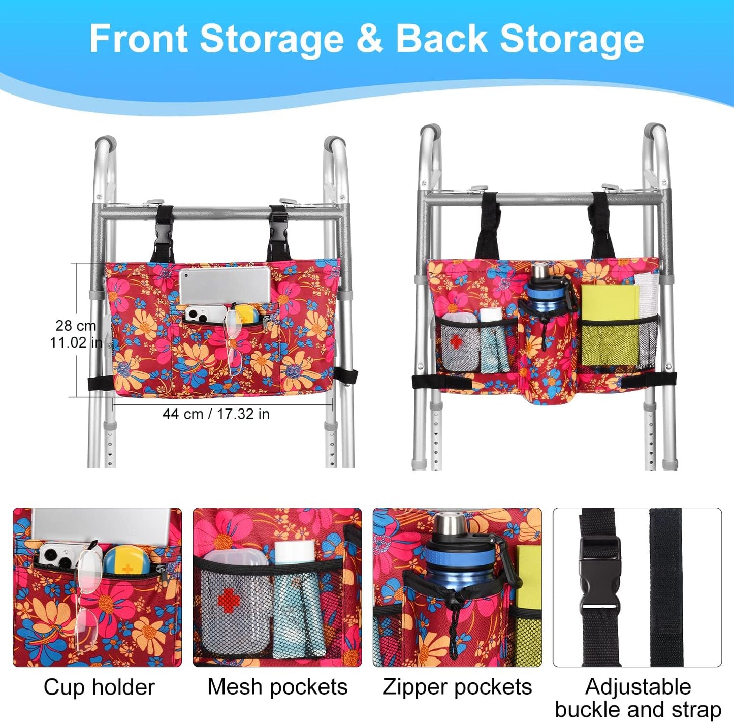Convenient Walker Bag with Multiple Pockets