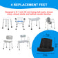 1 Inch Shower Chair Feet, Non-Slip Suction Tips, 4PCS