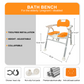 Quick-Fold Shower Chair w/ Anti-Slip Seats