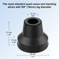 4pcs Quad Rubber Cane Tip
