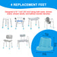 1 Inch Shower Chair Feet, Non-Slip Suction Tips, 4PCS
