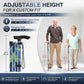 Folding Cane Adjustable Walking Stick Lightweight Travel Cane with T Handle