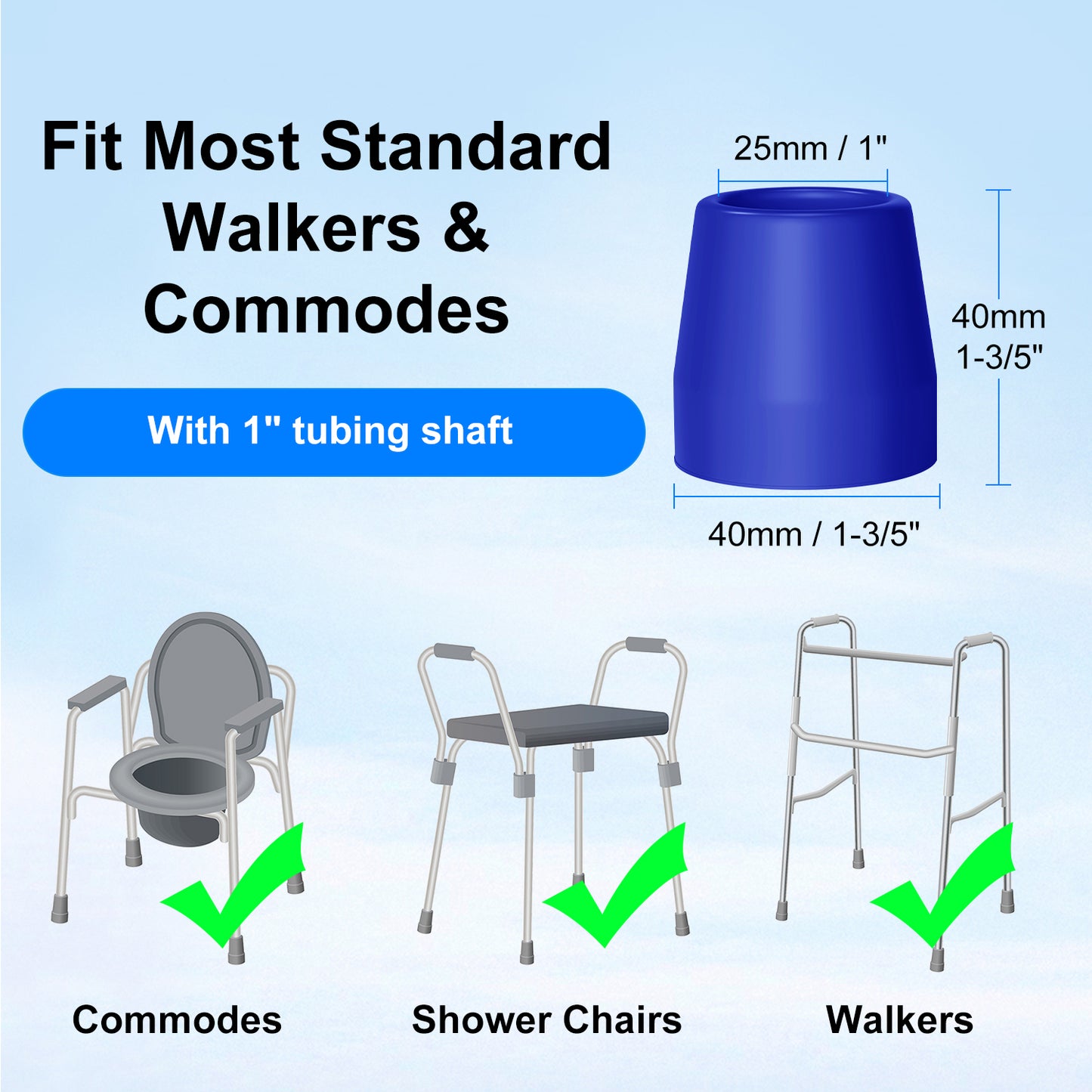 4 Pack Walker Tips Walker Replacement
