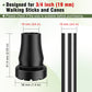 Heavy Duty 3/4" Cane Tips, Anti-Slip Rubber Feet
