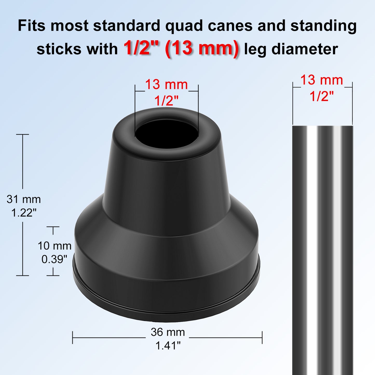 8pcs Quad Cane Tip