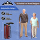 5-Level Adjustable Height Walking Stick Folding Cane