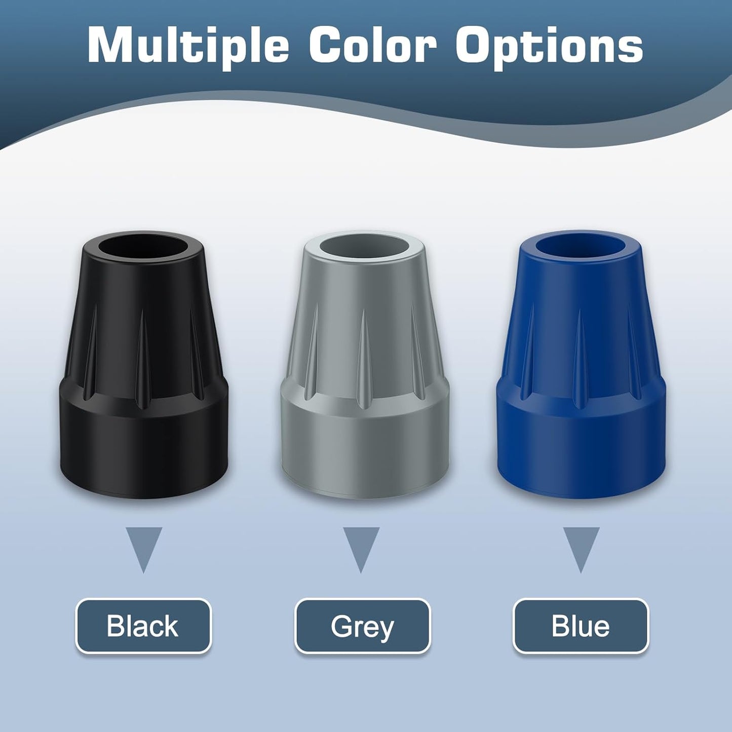 Heavy Duty 7/8" Non-Slip Cane Tips, 4-Pack
