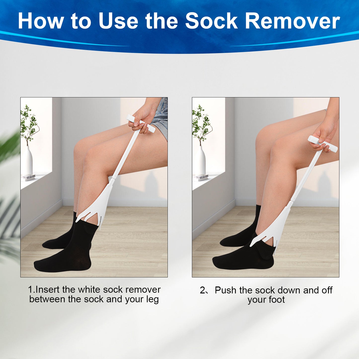 Sock Aid Kit with Long Shoe Horn Dressing Aid
