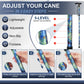Folding Cane Adjustable Walking Stick Lightweight Travel Cane with T Handle