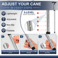 Folding Cane Adjustable Walking Stick Lightweight Travel Cane with T Handle