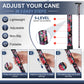 Folding Cane Adjustable Walking Stick Lightweight Travel Cane with T Handle