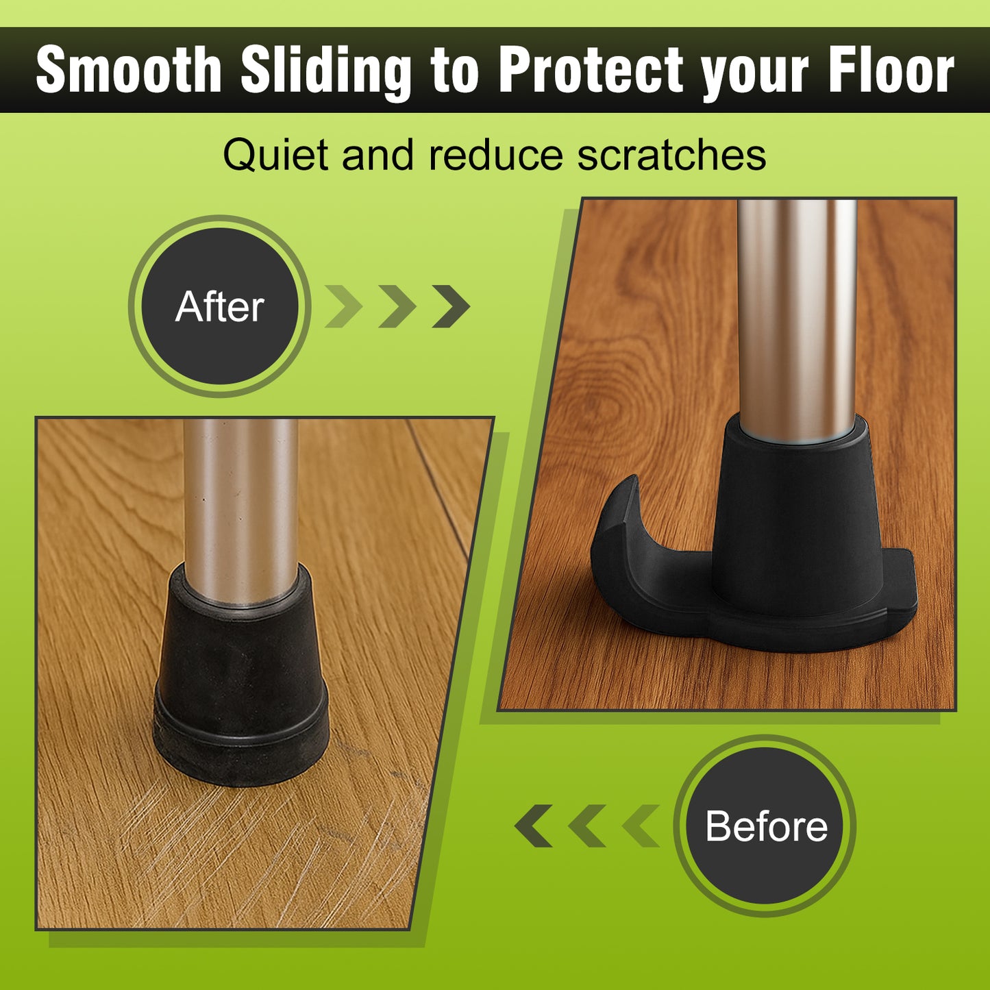 Walker Ski Glides (2-Pack) – Durable Glider Caps for Seniors Walkers