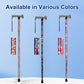 Folding Walking Cane, 5 Height Levels, Supports up to 250 lbs