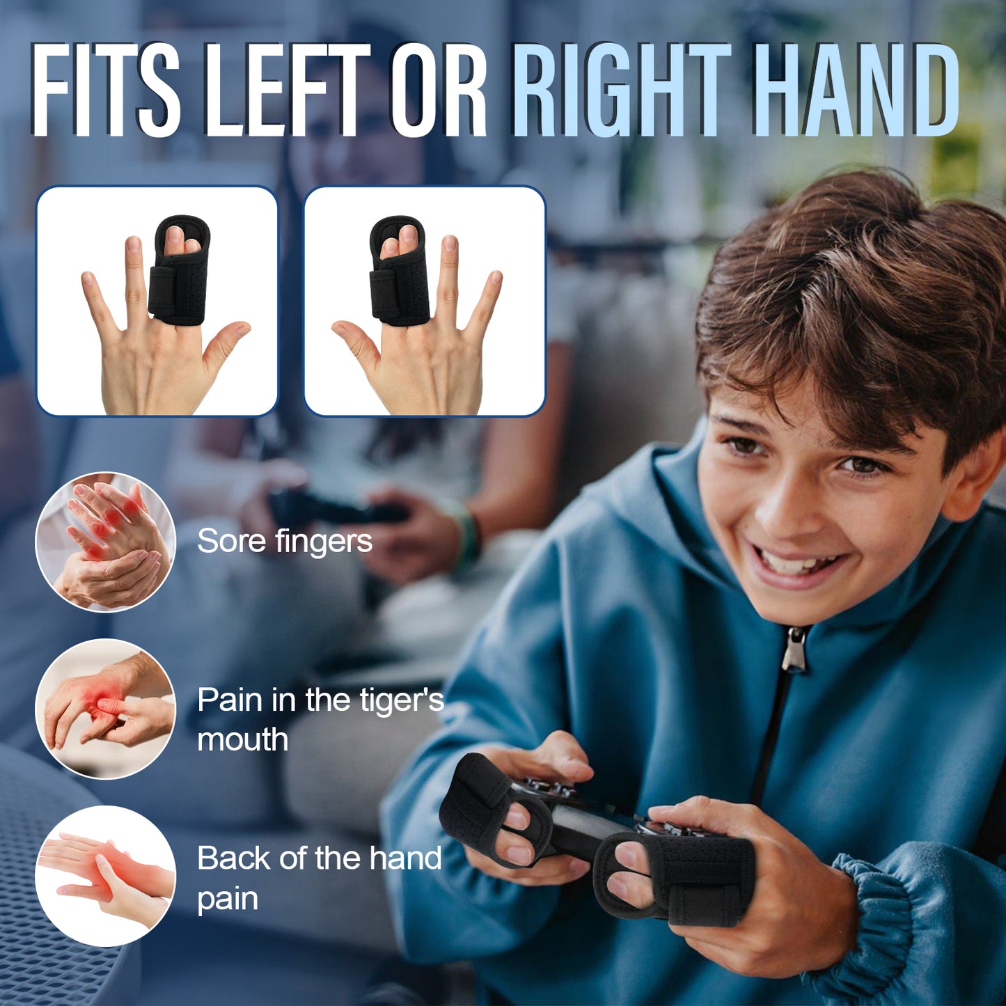 Dual Finger Splint Brace with Adjustable Aluminum Support
