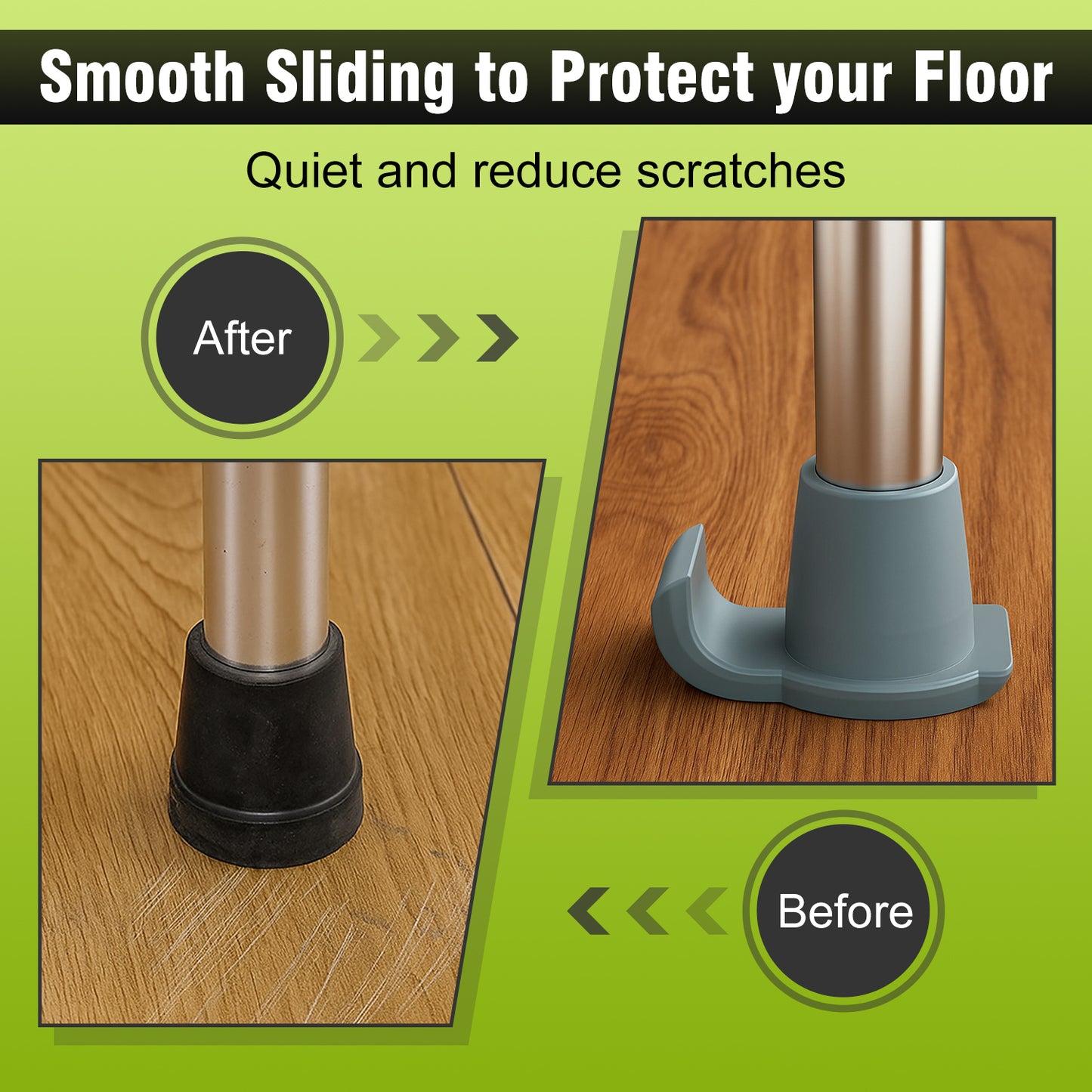 Walker Ski Glides (2-Pack) – Durable Glider Caps for Seniors Walkers