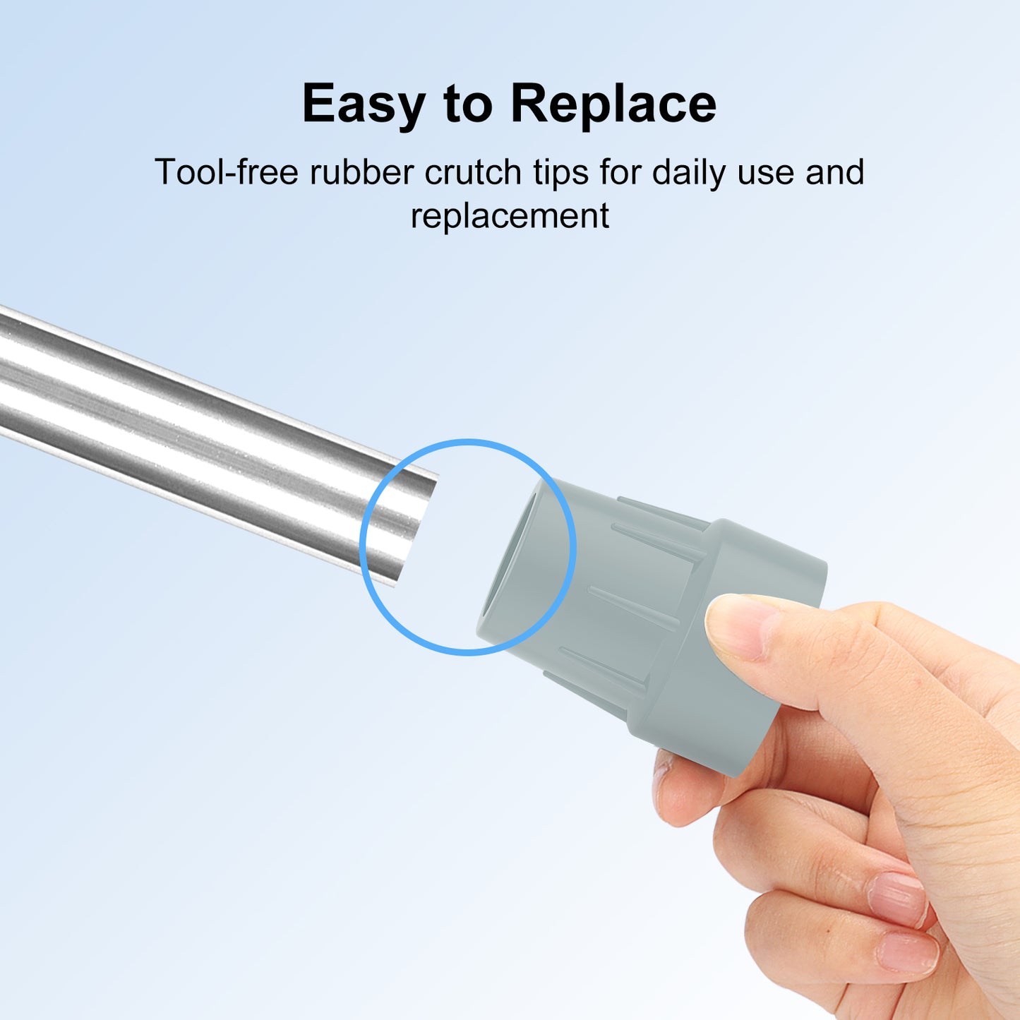 1" Heavy Duty Cane Tips, 2-Pack