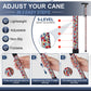 Folding Cane Adjustable Walking Stick Lightweight Travel Cane with T Handle