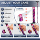 Folding Cane Adjustable Walking Stick Lightweight Travel Cane with T Handle