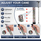 Folding Cane Adjustable Walking Stick Lightweight Travel Cane with T Handle