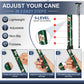 Folding Cane Adjustable Walking Stick Lightweight Travel Cane with T Handle