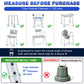 1 Inch Shower Chair Replacement Feet 4-Pack, Non-Slip Suction Rubber Tips for Bath Chairs