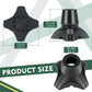Quad Cane Tips 2-Pack, Non-Slip 4-Prong Rubber Replacement Feet with Metal Insert for Walking Canes and Mobility Support