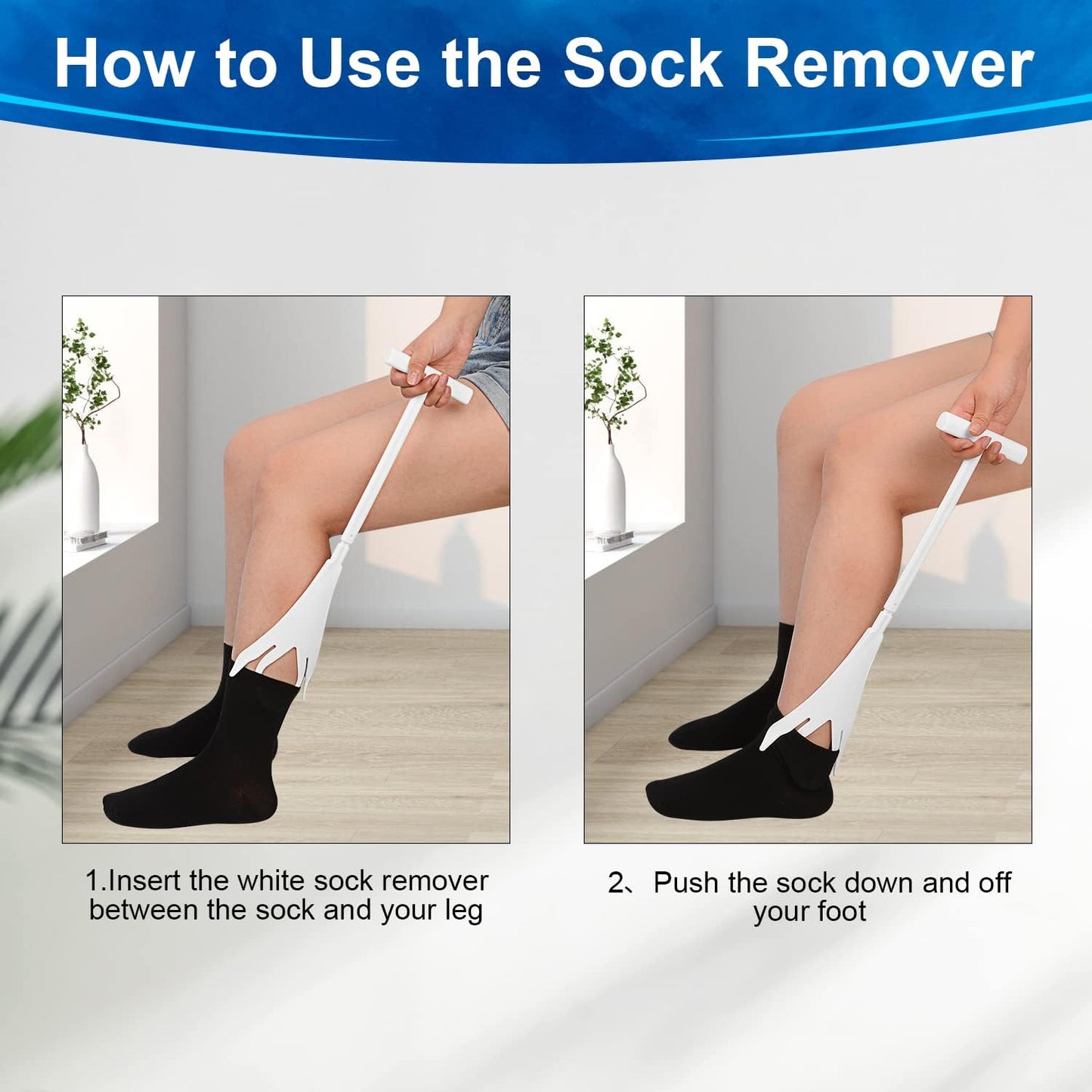 Sock Aid Kit with Long Shoe Horn Dressing Aid