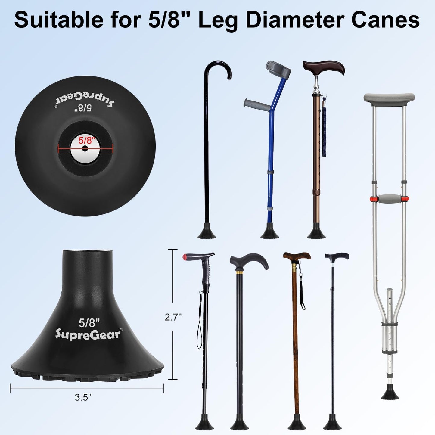 Cane Tip Replacement, 3/4 Inch