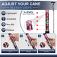 Folding Cane Adjustable Walking Stick Lightweight Travel Cane with T Handle