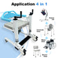 Transfer Lift Wheelchair with Commode, 14.96"-22.83" Adjustable Height, Supports 330 lbs