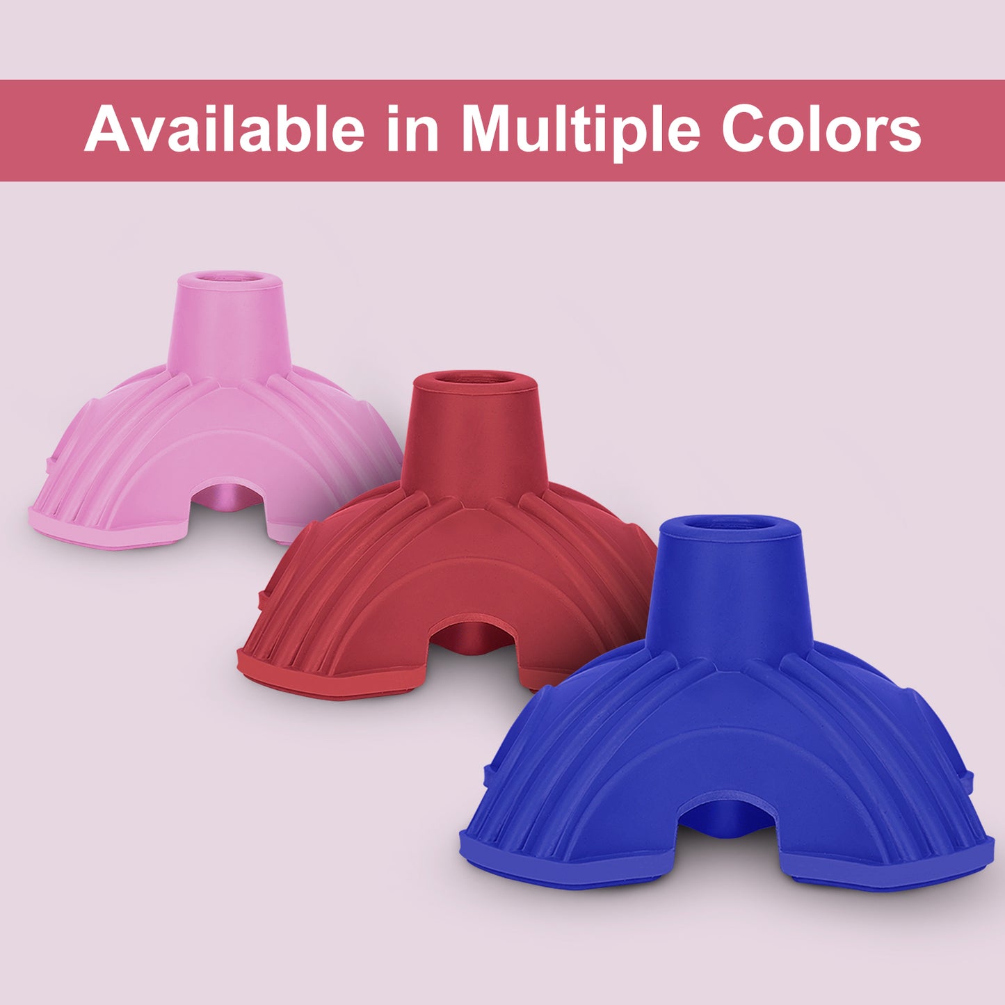 Self-Standing Cane Tip, 3/4 Inch Quad Rubber Base