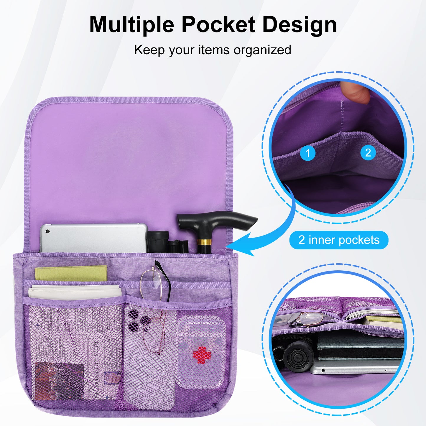 Wheelchair Side Bag for Rollator and Walkers