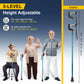 Foldable Adjustable Walking Cane with Offset Ergonomic Handle & All-Terrain Tip