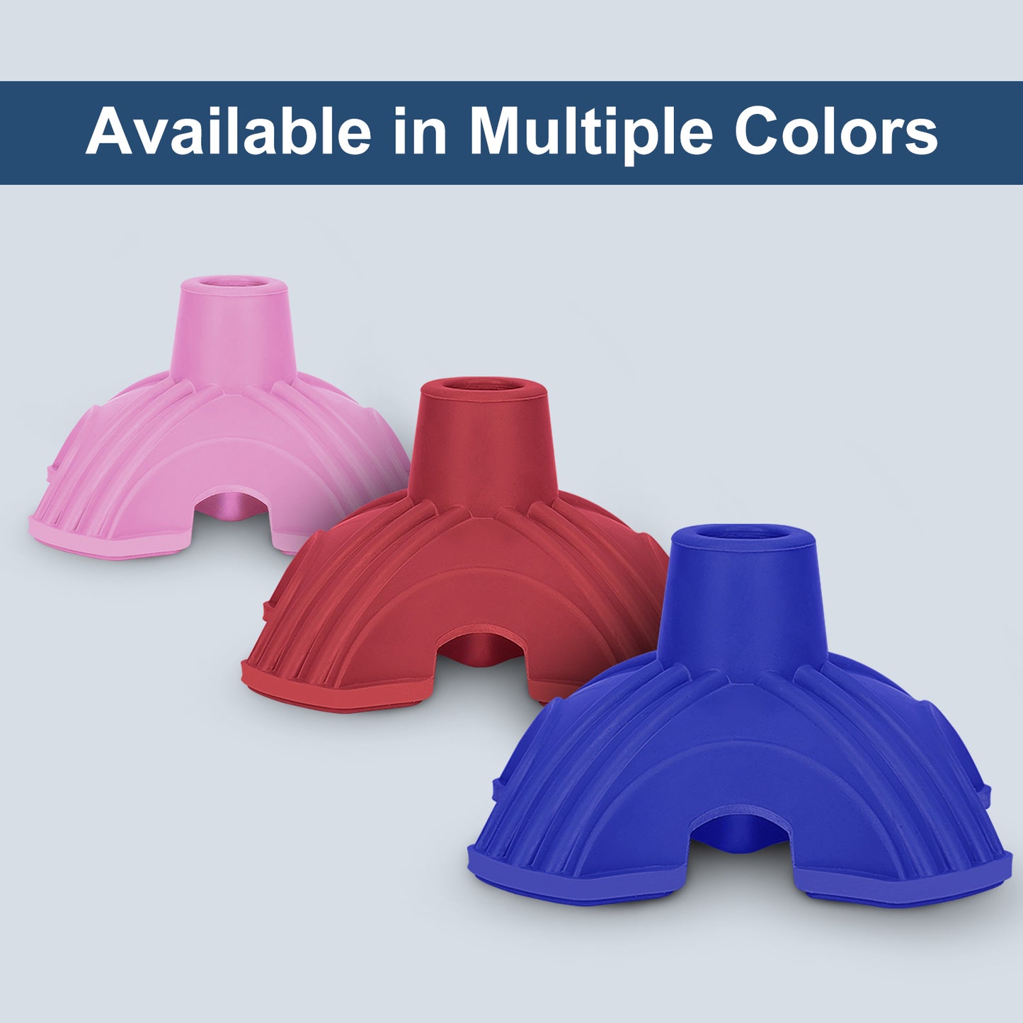 Self-Standing Cane Tip, 3/4 Inch Quad Rubber Base