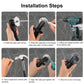 Non-Slip Black Bathroom Safety Grab Bar