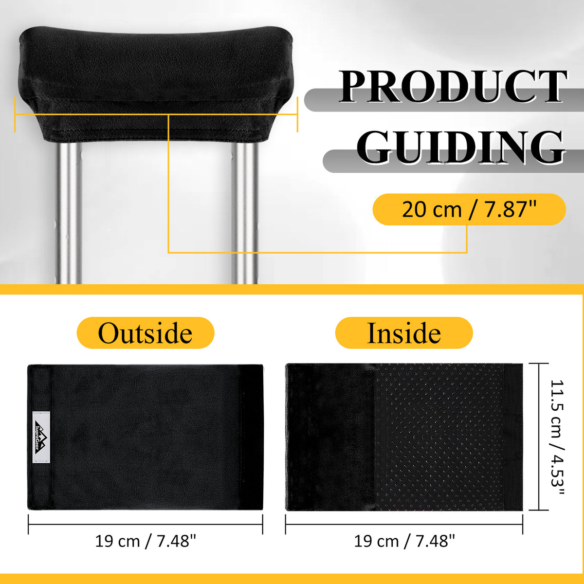 Crutch Pad & Hand Grip Covers Set – Soft Memory Foam Underarm Cushions with Non-Slip Breathable Covers for Standard Crutches, 4 Pack
