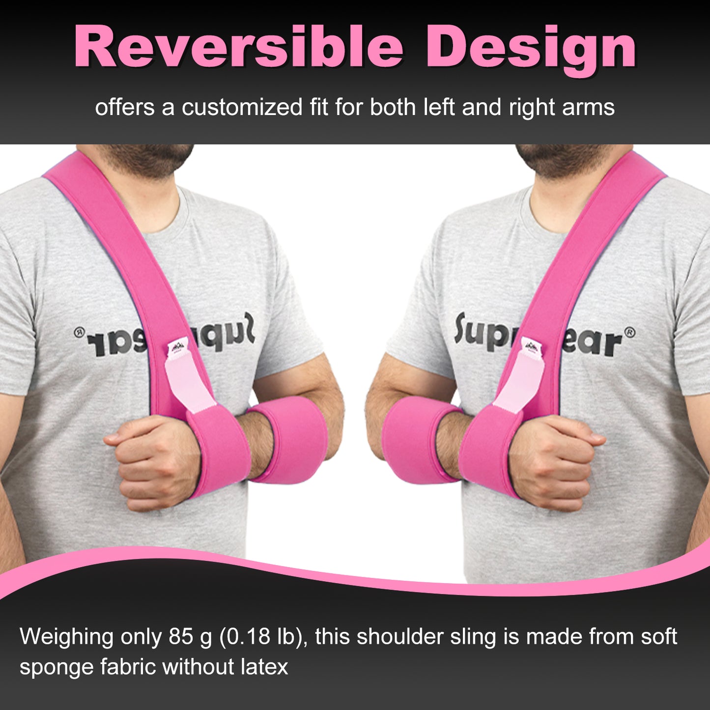 Arm Sling Shoulder Immobilizer, 0.18 lb Lightweight Support with 61" Adjustable Straps