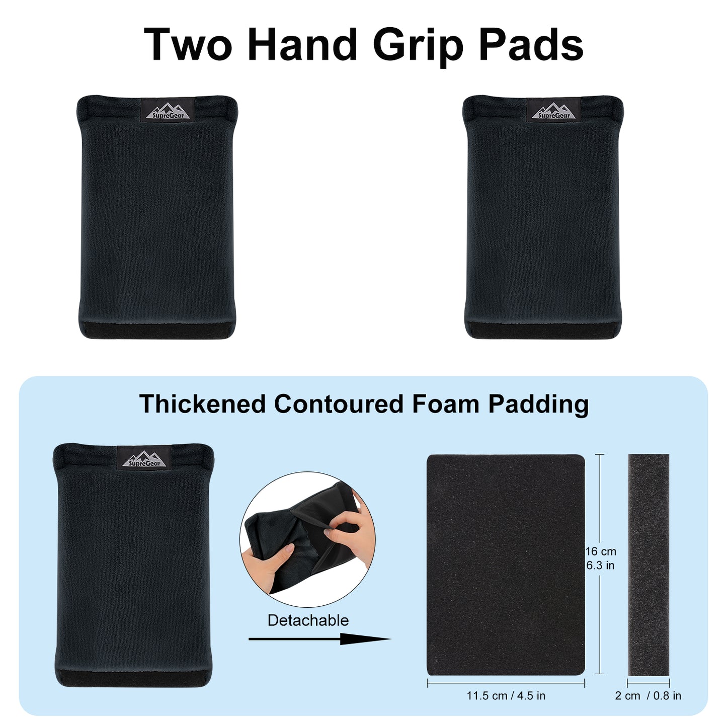 2 Pack Hand Grips Handle Covers Rollator Grip Pads