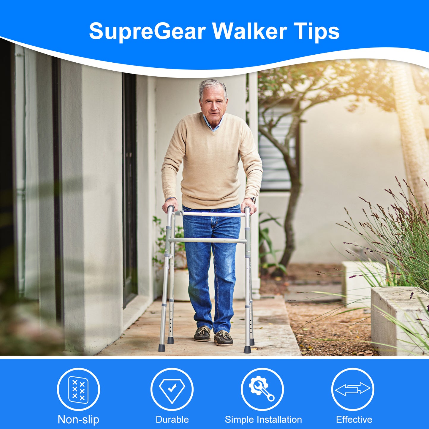 4 Pack Walker Tips Walker Replacement