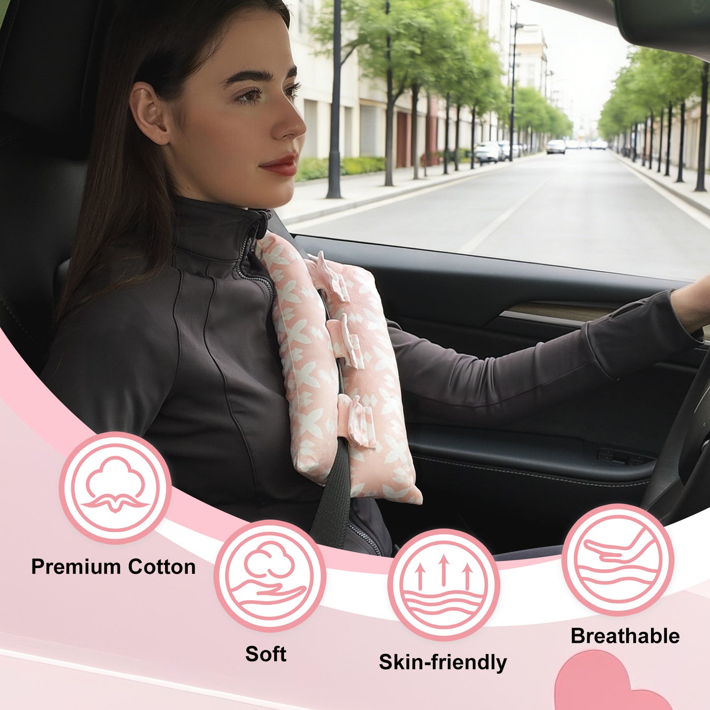 Chest Seatbelt Pillow – Soft Comfort Cushion for Travel