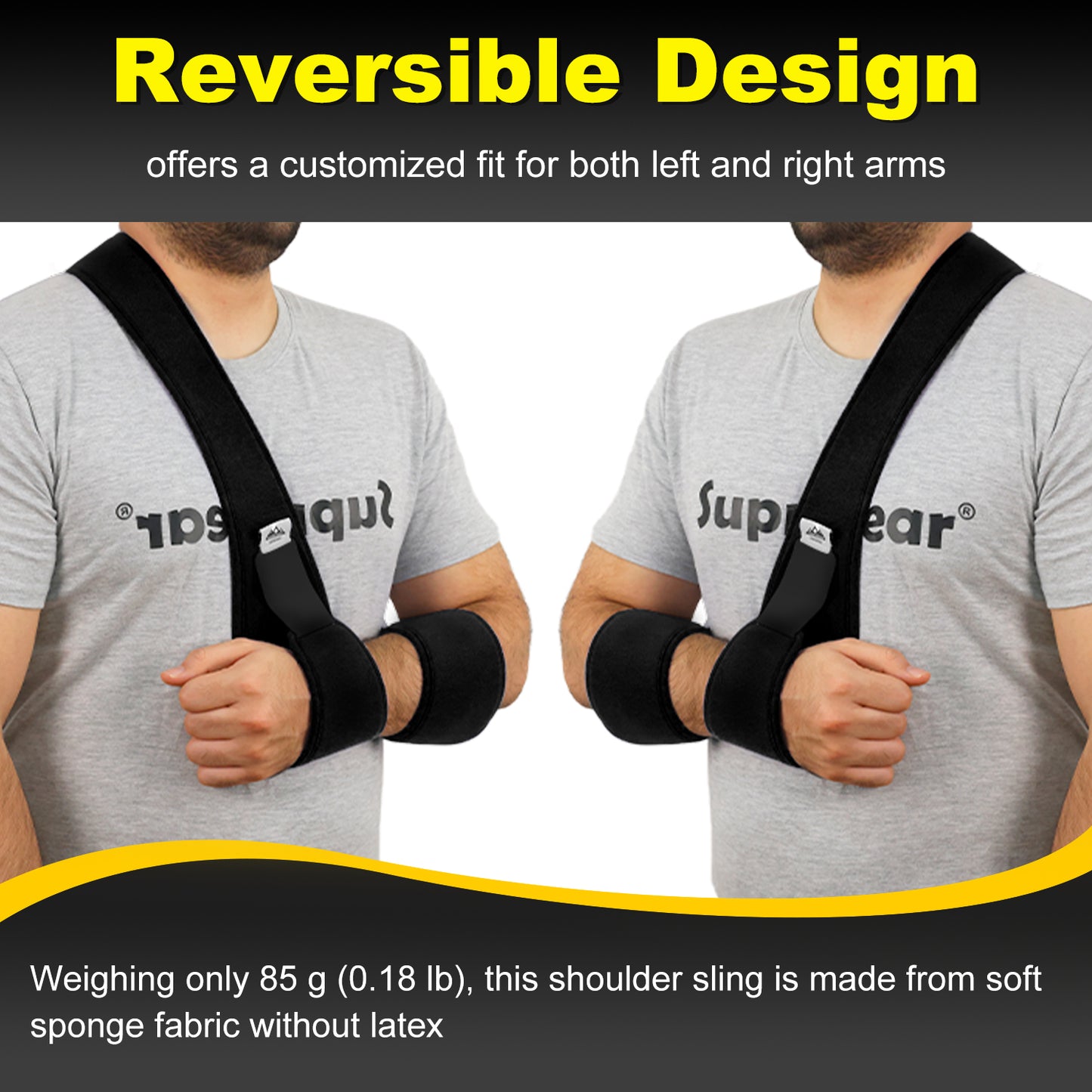 Arm Sling Shoulder Immobilizer, 0.18 lb Lightweight Support with 61" Adjustable Straps
